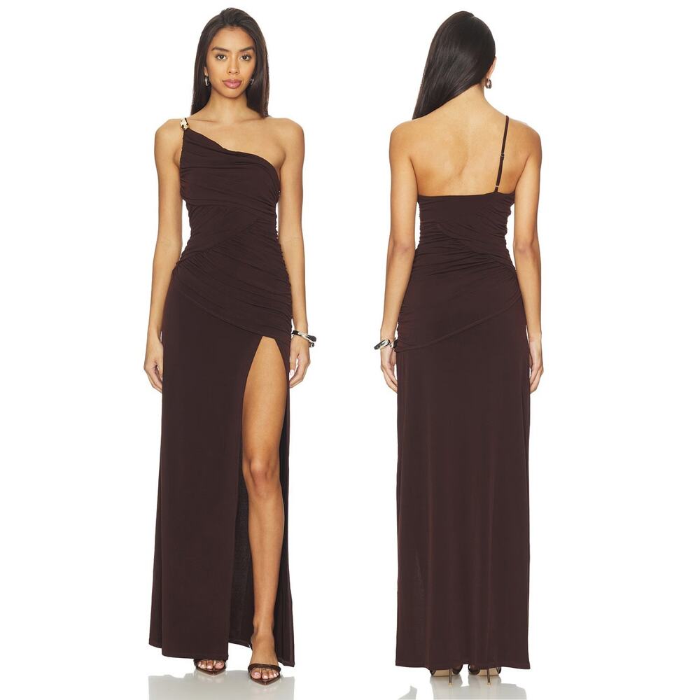 Lovers and Friends Paula Gown One Shoulder Ruched Party Formal Evening Prom XXS